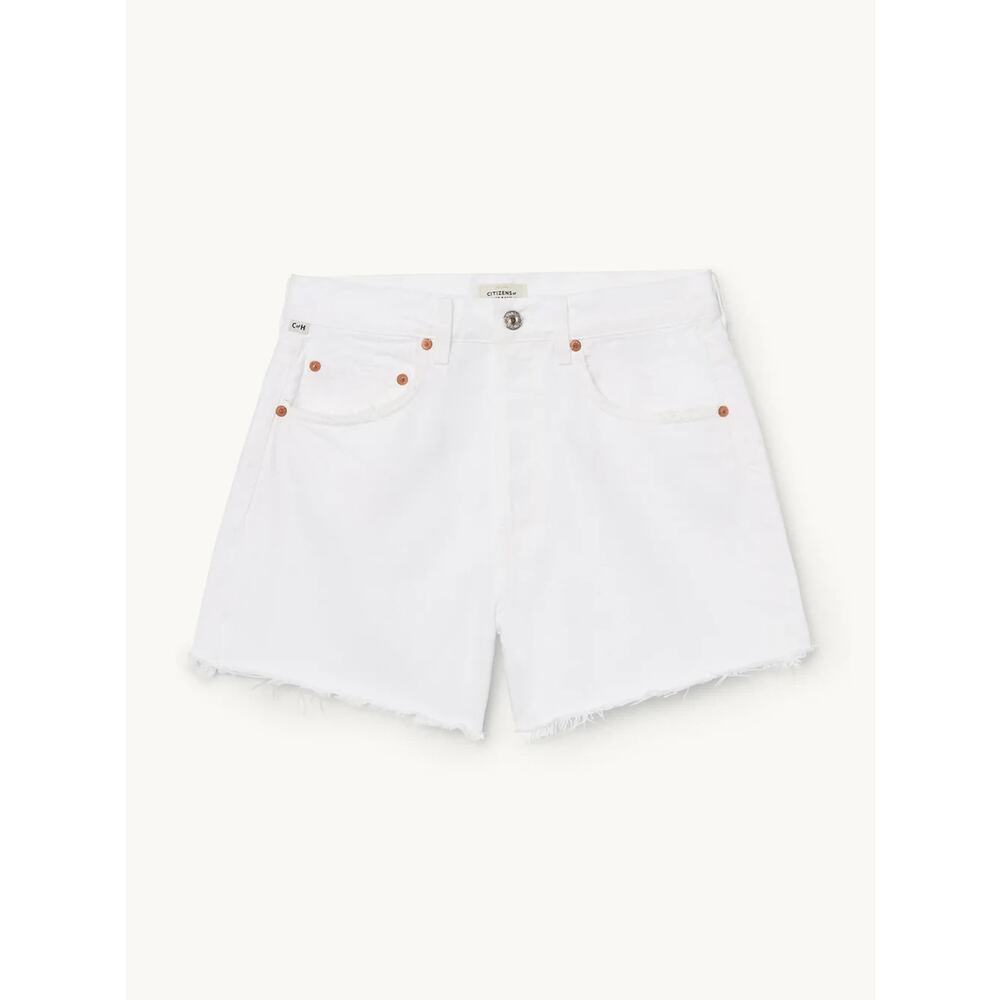 Citizens of Hummanity Annabelle Long Relaxed Vintage Size 30 White Cutoff Denim